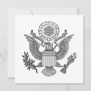 Carte Grand Sceau des États-Unis d'Amérique (États-Unis)