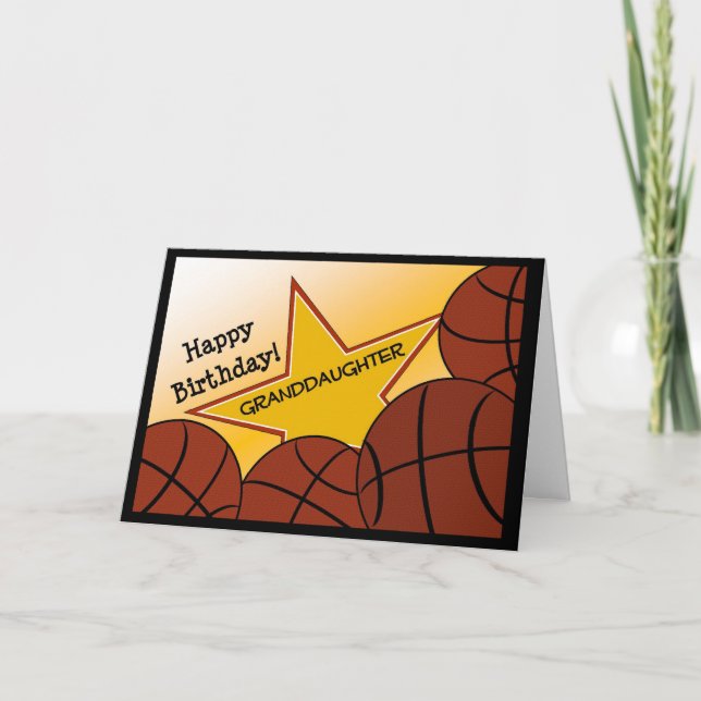 Carte Granddaughter : Happy Birthday Basketball Loving (Devant)