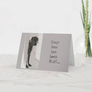 Carte Grande Danse chien animal de compagnie Votre perte