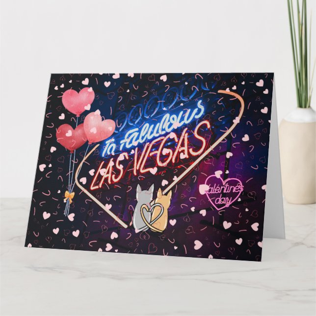 Carte grande de la Saint-Valentin de Las Vegas.  (Devant)
