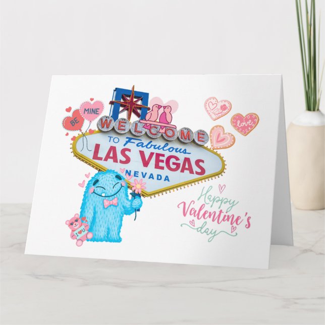 Carte grande de la Saint-Valentin de Las Vegas (Devant)