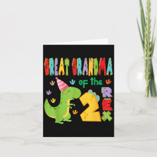 Carte Grande Grand-Mère Des Deux Rex 2e Anniversaire Boy