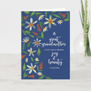 Carte Grande grand-mère Religieux Anniversaire Maisies