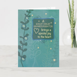 Carte Grande Grande Grande Petite-fille religieuse Anniv