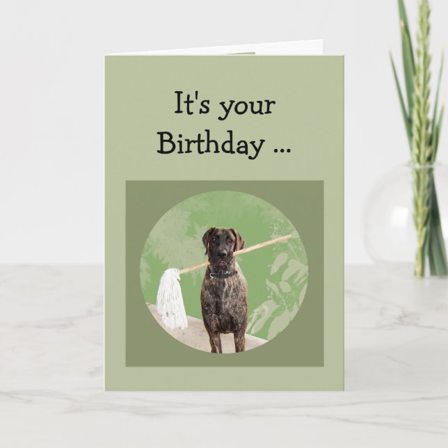 Carte Grande humour de chien Danse pour le plaisir d'ann (Devant)