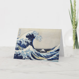 Carte Grande peinture d'impression de vague de Hokusai