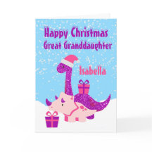 Grande Petite-Fille Dinosaure Purple Personnalisé 