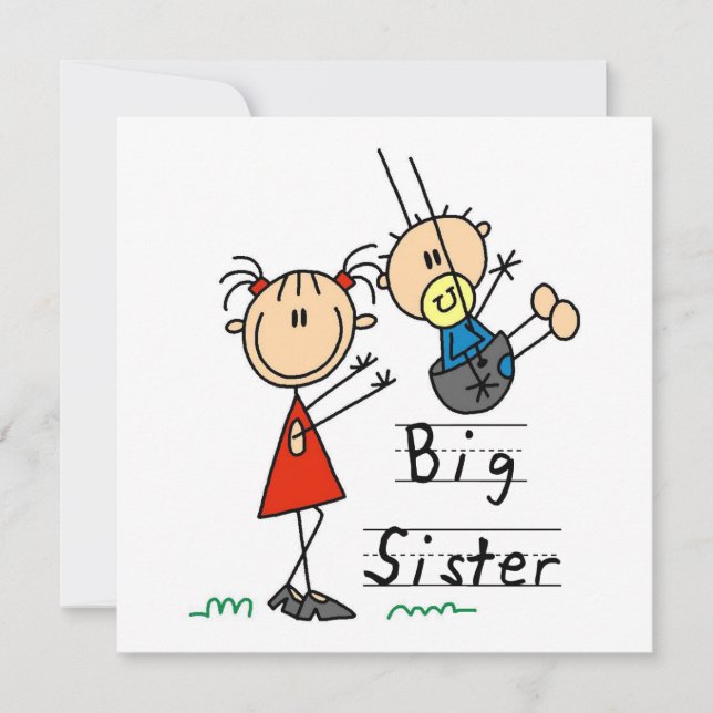 Carte Grande Soeur avec petits cadeaux Frère (Devant)