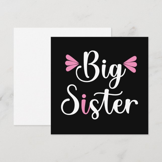 Carte Grande Soeur, Jolie (Devant / Derrière)