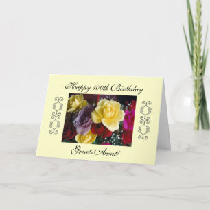 Carte Grande tante 100e anniversaire