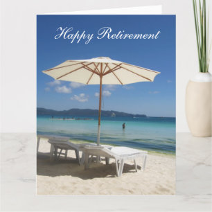 Carte grande teinte bleue retraite
