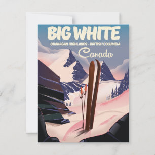 Carte Grande White Colombie-Britannique Canada ski.