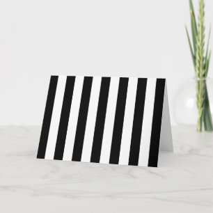Carte Grandes rayures verticales noires et blanches