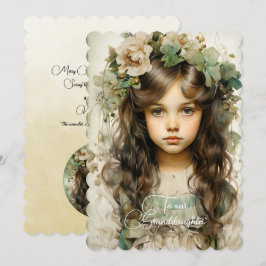 Carte Grandgirl Dark Haired Girl voeux de Noël