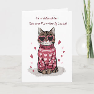 Carte Grandgirl Funny Chat Lunettes de soleil Valentine