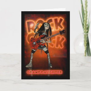 Carte Grandgirl Rock Chick Birthday Card Moonis rag