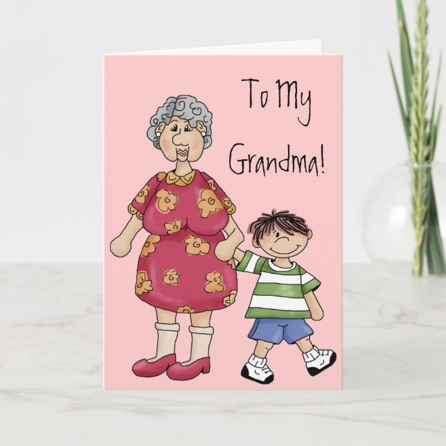Carte Grandma & Grandson (Grandparent Designs) (Devant)