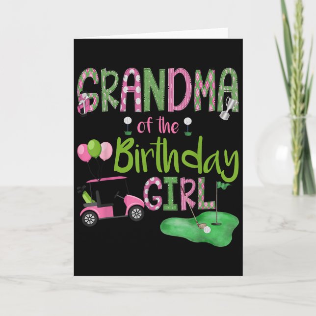 Carte Grandma Of The Birthday Girl Hole In One Golf Love (Devant)