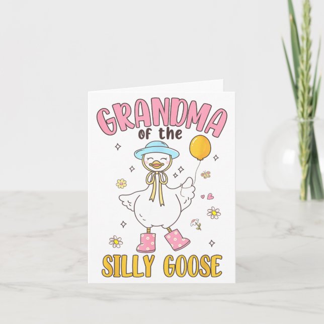 Carte Grandma Of The Silly Goose First Birthday Family M (Devant)
