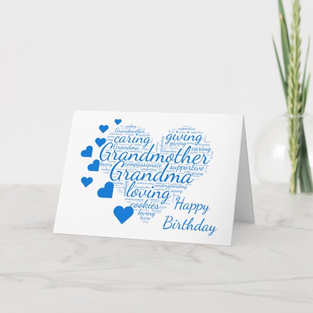 Carte Grandmother Inspational Birthday Heart (Devant)