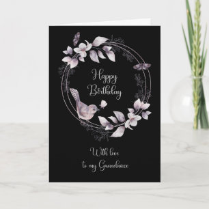 Carte Grandniece Anniversaire Oiseau et papillons