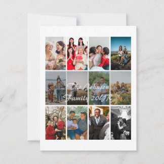Carte Grandparents 12 Photo Memory Collage Template