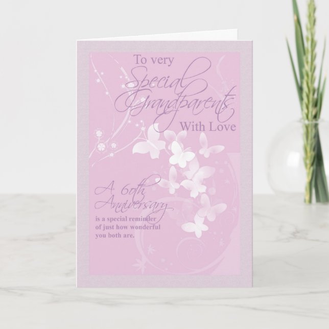 Carte Grands-parents pour 60 ans de mariage (Devant)