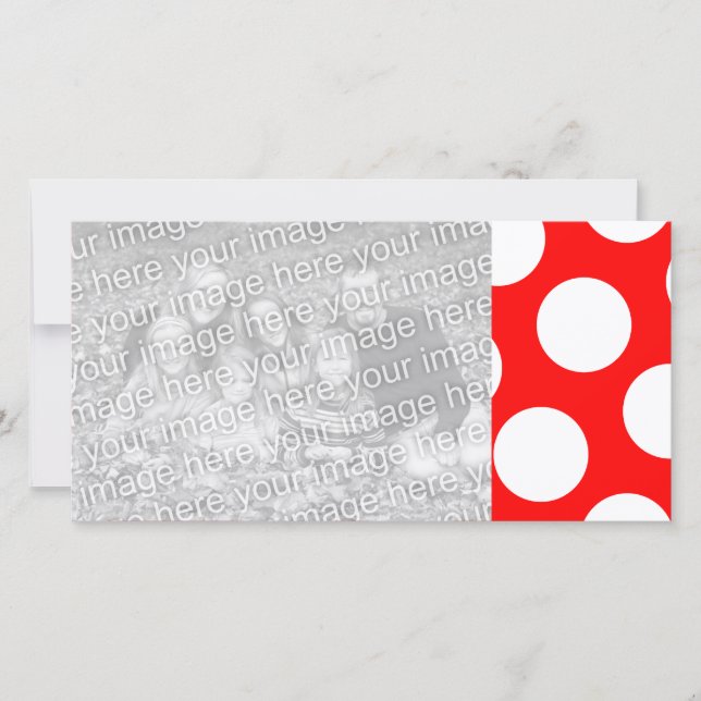 Carte Grands Pois rouges et blancs (Devant)