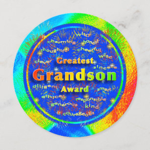Carte Grandson Award Feu d'anniversaire