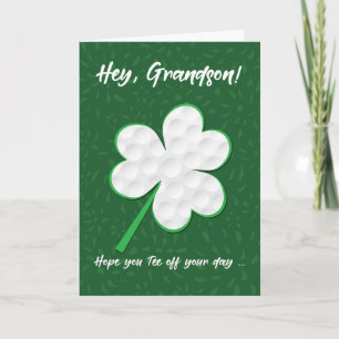 Carte Grandson Golf Sports St. Patrick’s Day Shamrock