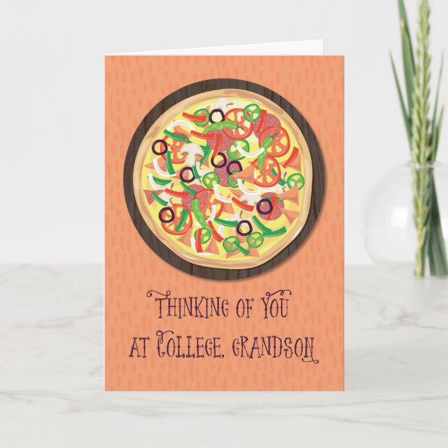 Carte Grandson Pensez à vous à College Pizza (Devant)
