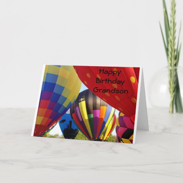 CARTE **GRANDSON** REJOINDRE LE CIEL / JOLI ANNIVERSAIRE (Devant)