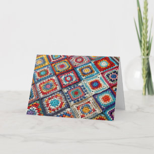 Carte Granny Carré Crocheted Quilt