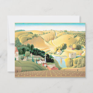Carte Grant Wood - Stone City, Iowa, peinture d'art