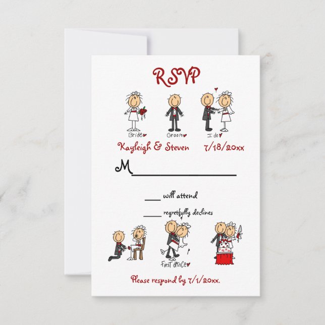 Carte graphique à puce RSVP (Devant)