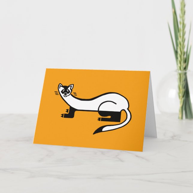 Carte Graphique cool FERRET- Conservation- Faune Orange (Devant)