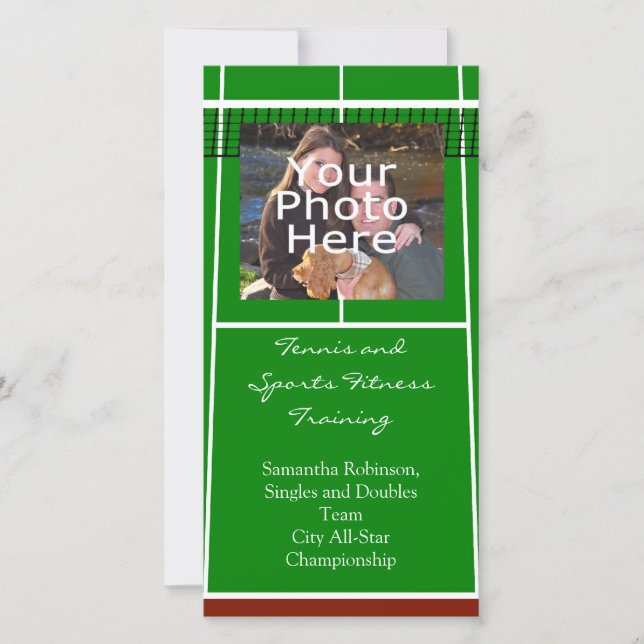 Carte Graphique de disposition du court de tennis (Devant)