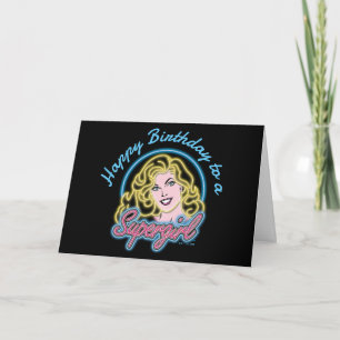 Carte Graphique des lumières de Neon Retro Supergirl