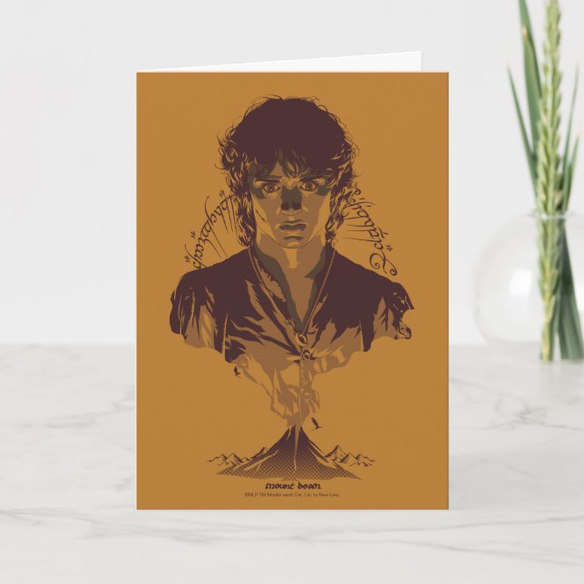 Carte Graphique d'inscription FRODO™ MOUNT DOOM™ Tengwar (Devant)