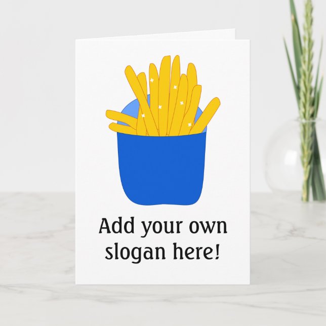 Carte Graphique Français Fries - Personnalisable (Devant)