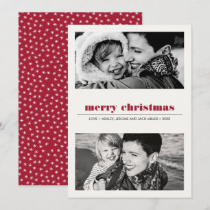 Carte Graphique minimal   RED Joyeux Noël 2 photo