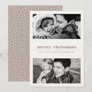 Carte Graphique minimal Sable Joyeux Noël 2 Photo