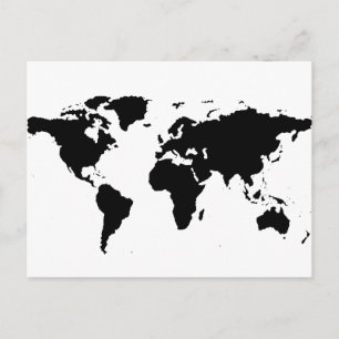 Carte graphique noire mondiale