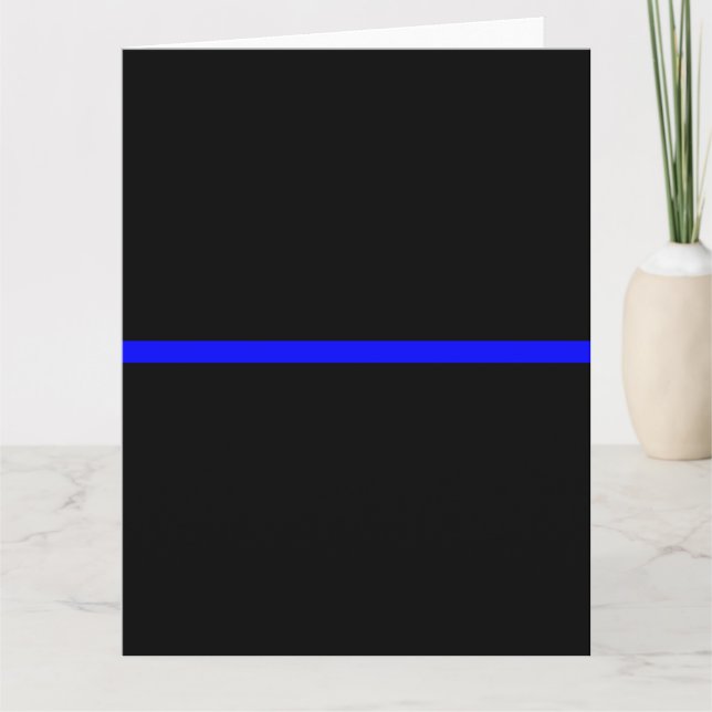 Carte Graphique Symbolique de ligne bleue mince (Devant)