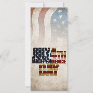 Carte Graphisme Grunge USA 4 juillet Indépendance