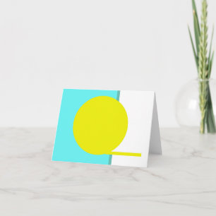 Carte Gras Abstrait Cercle d'Art Turquoise Vert Jaune Fa
