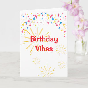 Carte Gras Sans Serif Carte de vœux mignonne ambiance