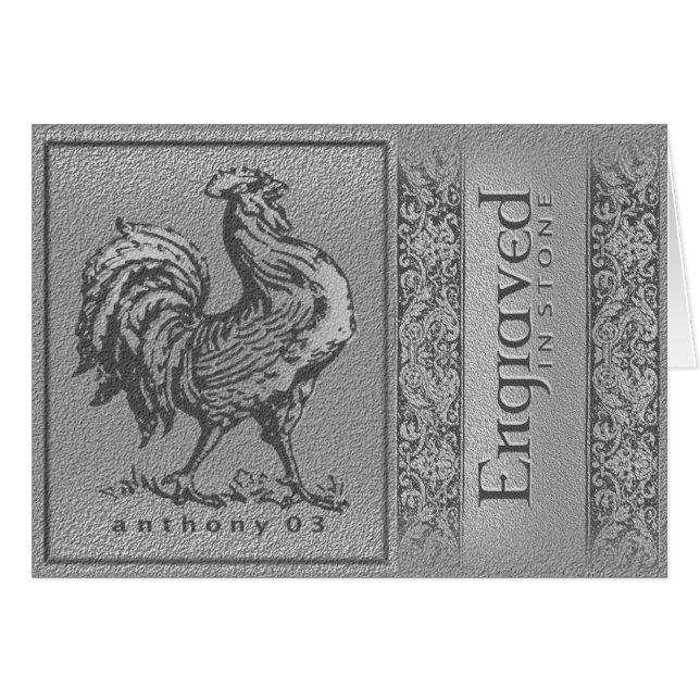 Carte gravée (Devant horizontal)