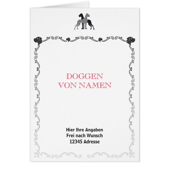 Carte Great Danes (Devant)