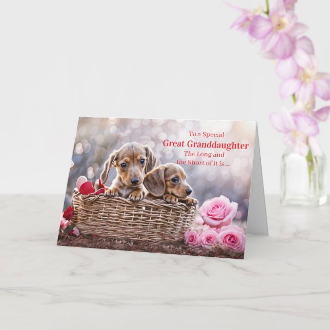 Carte Great Granddaughter Happy Valentines Day  (Orchidée)